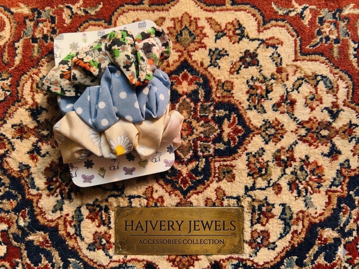 Premium Silk & Velvet Scrunchie Trio – Pack of 3 Luxury Hair Ties